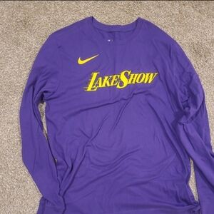 Nike 2024-25 City Edition Los Angeles Lakers Long Sleeve Size Mens L